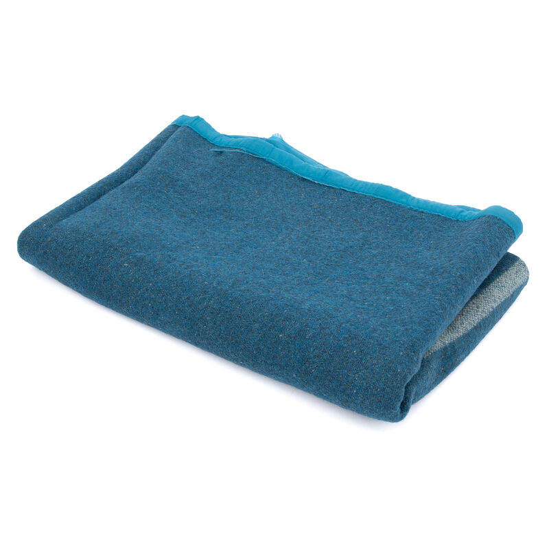 Romanian Wool Blanket Blue | Used, , large image number 1